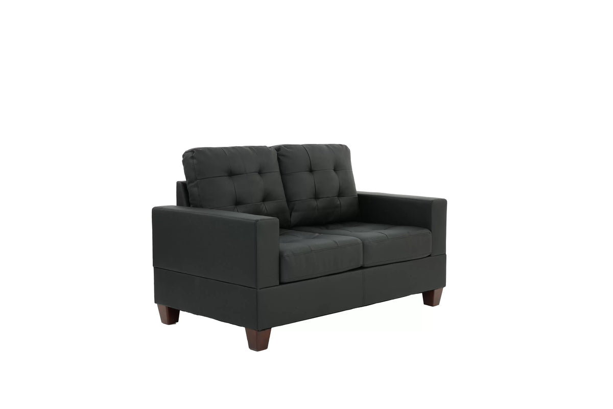 2-Piece Sofa Set – Sofa & Loveseat-Black (F7855)