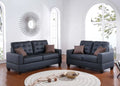 2-Piece Sofa Set – Sofa & Loveseat-Black (F7855)