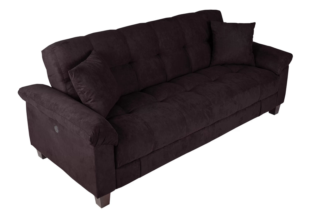 Adjustable Sofa – Hidden Storage + USB Ports – Ebony (F7888)