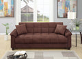 Adjustable Sofa – Hidden Storage + USB Ports – Chocolate (F7889)