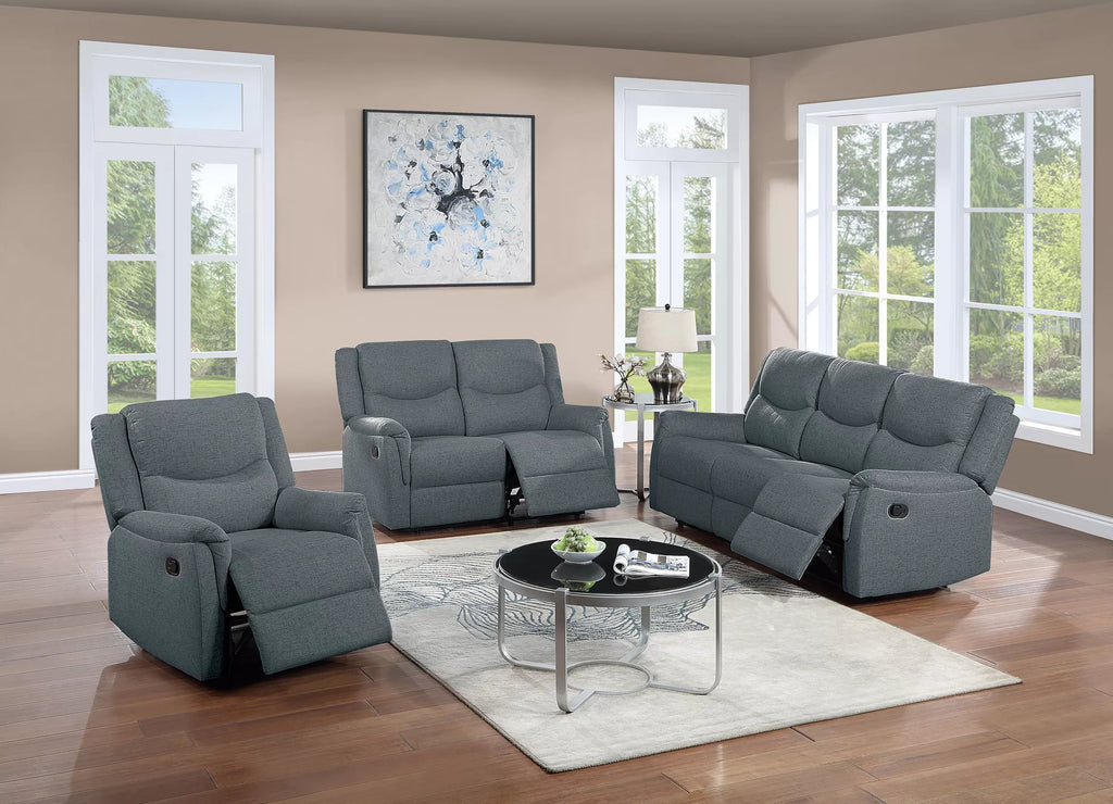 Recliner Sofa – Manual Motion – Dark Gray (F8109)
