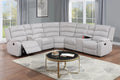 3-Piece Reclining Sectional Set – Manual Motion W/Console – Siecere Bone (F8110)