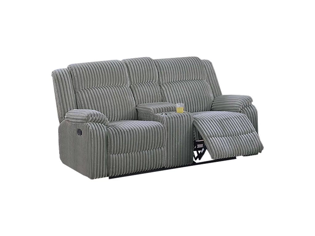 Motion Loveseat – Manual Motion + Console – Smoke (F8122)