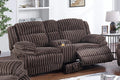 Motion Loveseat – Manual Motion + Console + Drawer – Chocolate (F8135)