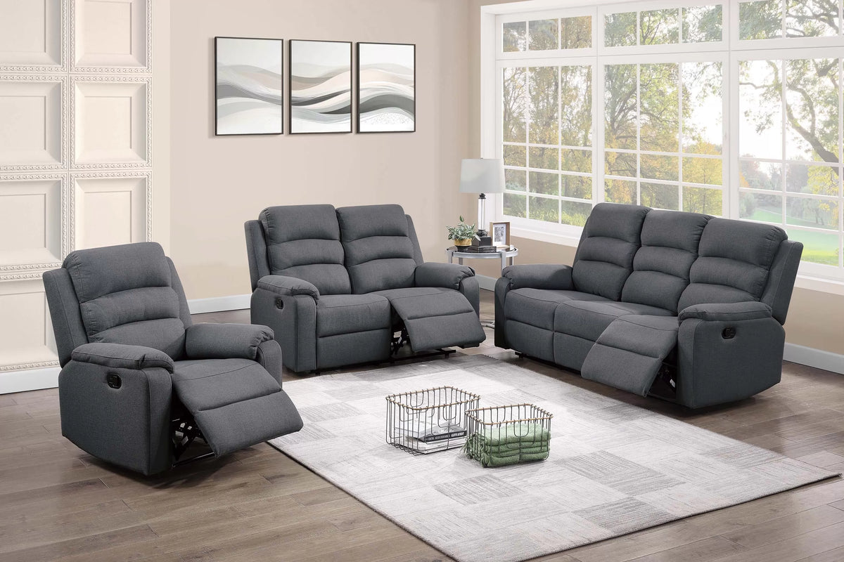 Motion Loveseat – Manual Motion – Dark Gray (F8137)