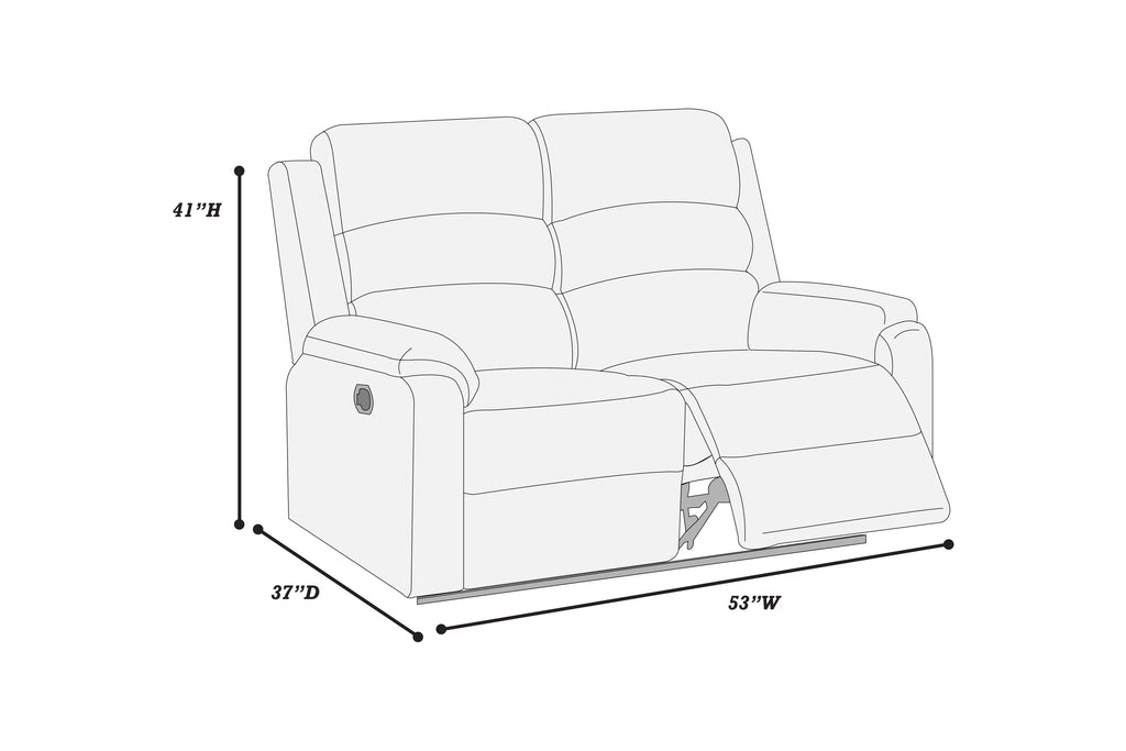 Motion Loveseat – Manual Motion – Dark Gray (F8137)