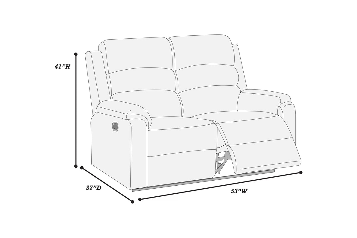 Motion Loveseat – Manual Motion – Dark Gray (F8137)