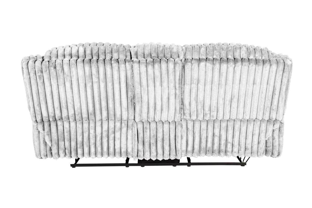 Motion Loveseat – Manual Motion + Console + Drawer – Light Gray (F8142)