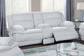 Motion Loveseat – Manual Motion + Console + Drawer – Light Gray (F8142)