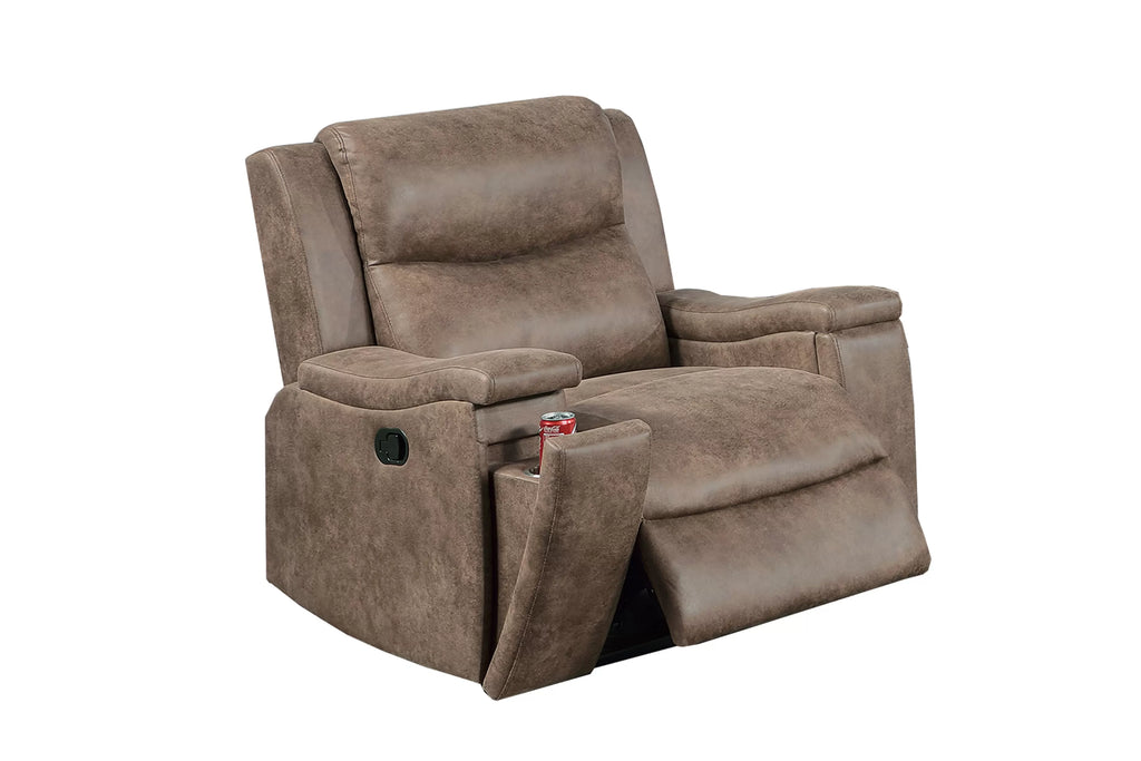 Recliner – Manual Motion W/Hidden Cup Holders – Auburn (F8154)