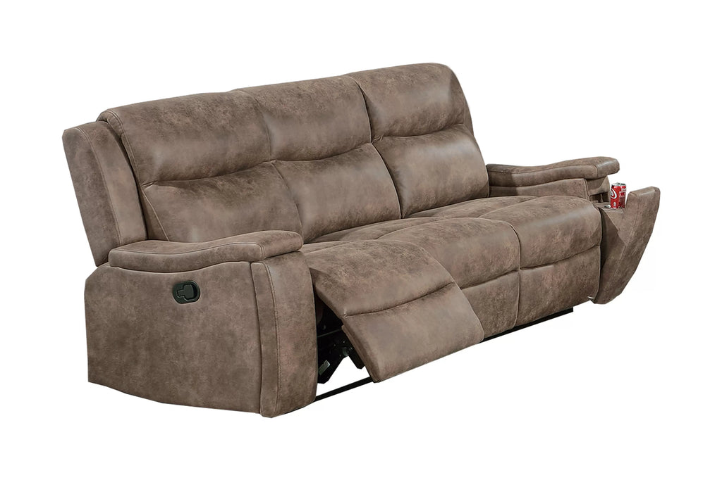 Motion Sofa – Manual Motion W/Hidden Cup Holders – Auburn (F8156)