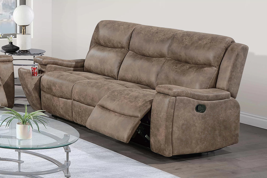 Motion Sofa – Manual Motion W/Hidden Cup Holders – Auburn (F8156)