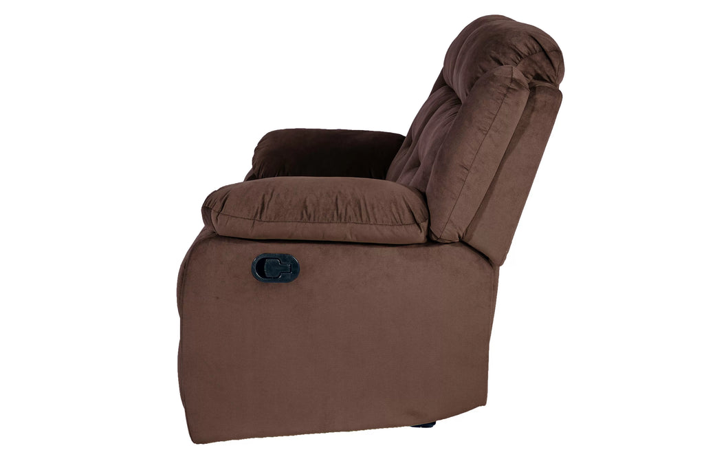 Motion Reclining Loveseat – Manual Motion + USB Port – Chocolate (F8158)