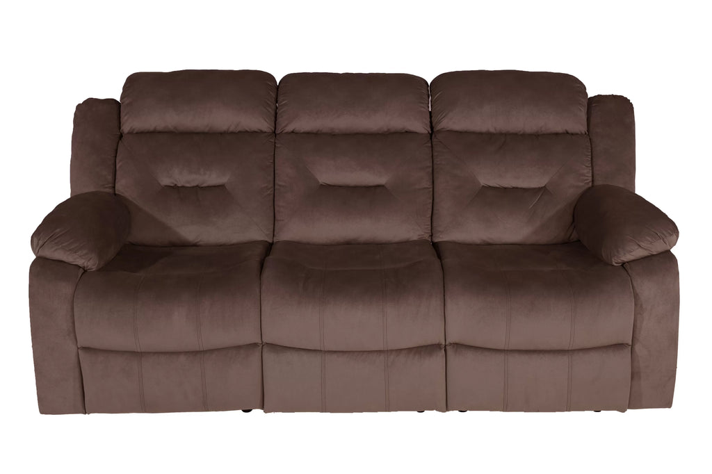 Motion Reclining Sofa – Manual Motion + USB Port – Chocolate (F8159)