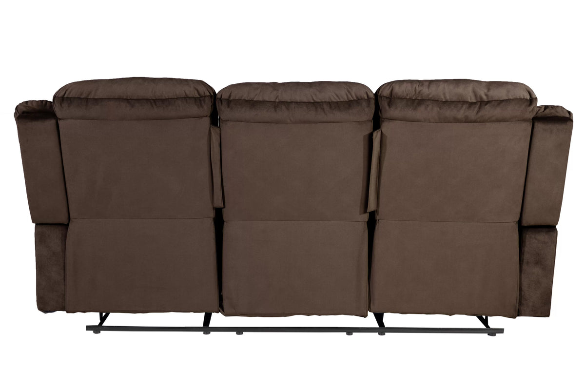Motion Reclining Sofa – Manual Motion + USB Port – Chocolate (F8159)