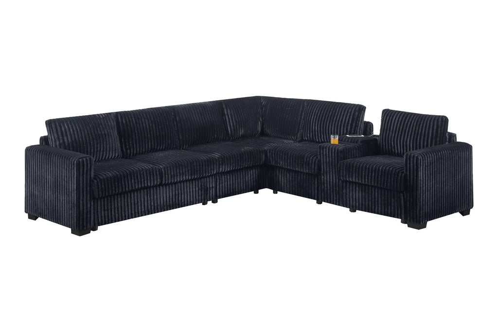 4-Piece Sectional Set – Black (F8346)