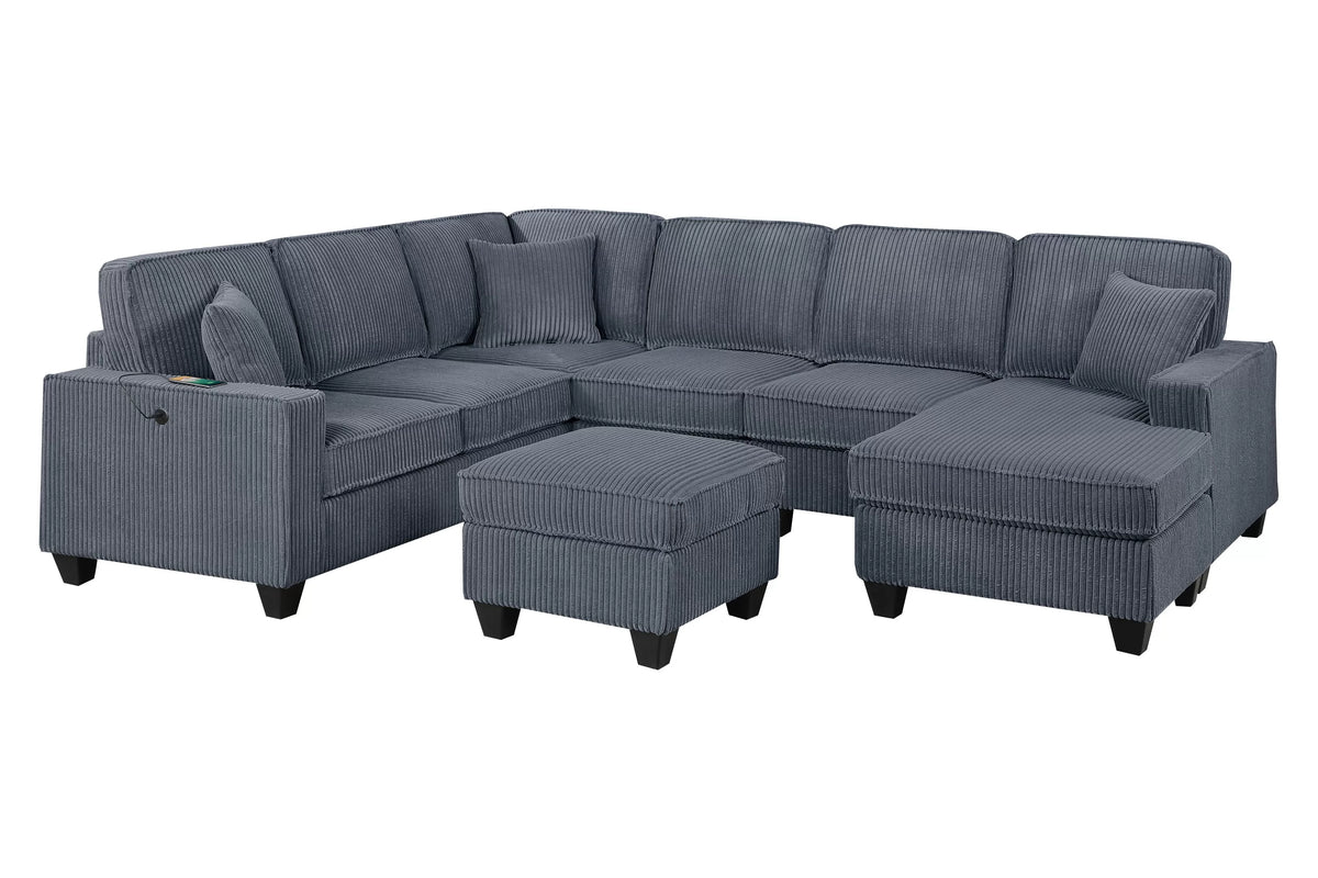 5-Piece Sectional Set – Dark Gray (F8371)