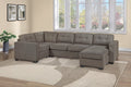 3-Piece Sectional Set – Reversible Chaise + Armless Loveseat + One-Arm Chair W/ Corner Wedge – Mocha (F8396)