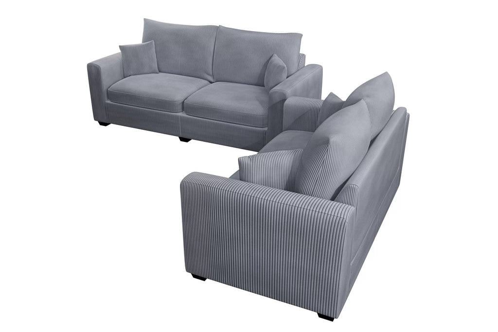2-Piece Sofa Set – Sofa & Loveseat-Fog (F8427)