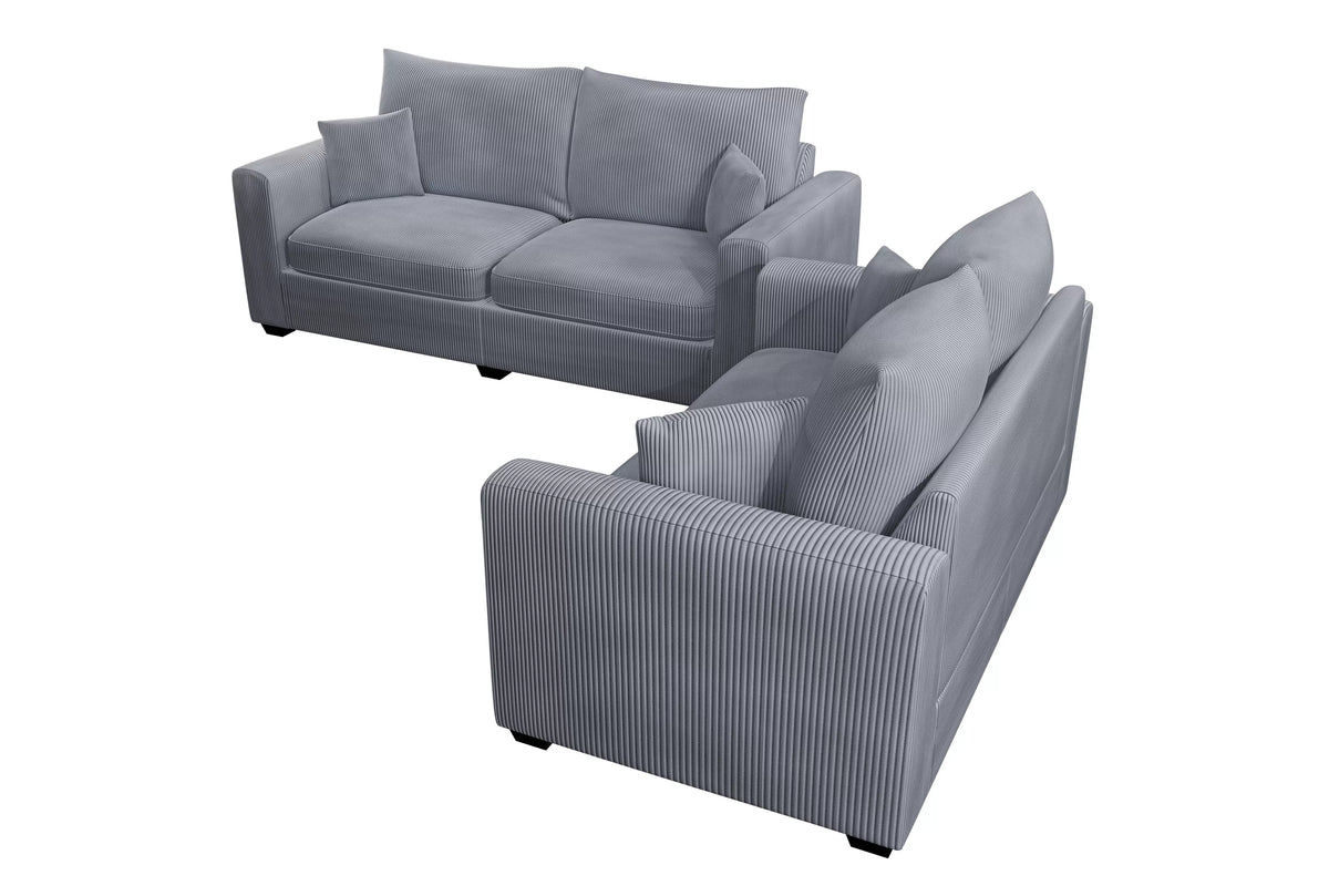 2-Piece Sofa Set – Sofa & Loveseat-Fog (F8427)