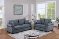 2-Piece Sofa Set – Sofa & Loveseat – Dark Gray (F8429)