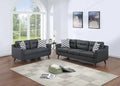 2-Piece Sofa Set – Sofa & Loveseat-Black (F8443)