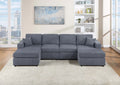 3-Piece Sectional Sofa Set – Dark Gray (F8449)