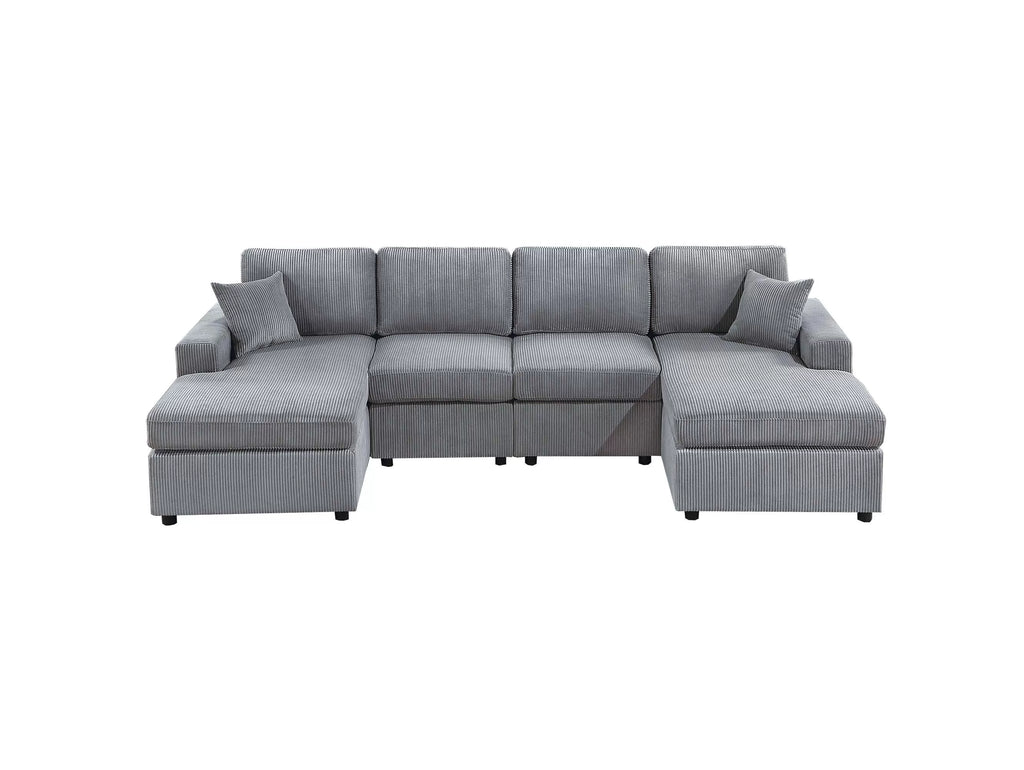 3-Piece Sectional Sofa Set – Fog (F8450)