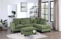 3-Piece Sectional Set – RAF Chaise + LAF Sofa W/ USB Port + Storage Ottoman – Sage (F8454)