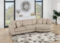 2-Piece Sectional Set XL – RAF Chaise + LAF Sofa + 4 Accent Pillows – Camel (F8458)