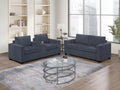 2-Piece Sofa Set – Sofa + Loveseat + Cup Holders + Console + Charging Station – Dark Gray (F8459)