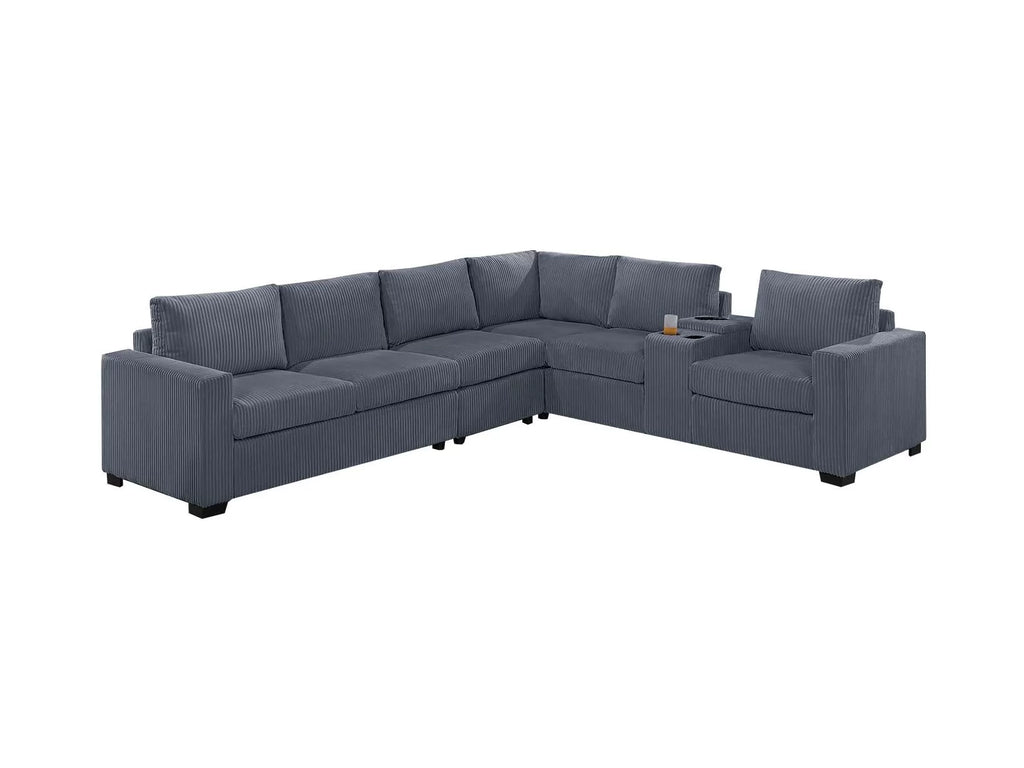 4-Piece Sectional Set – Dark Gray (F8469)
