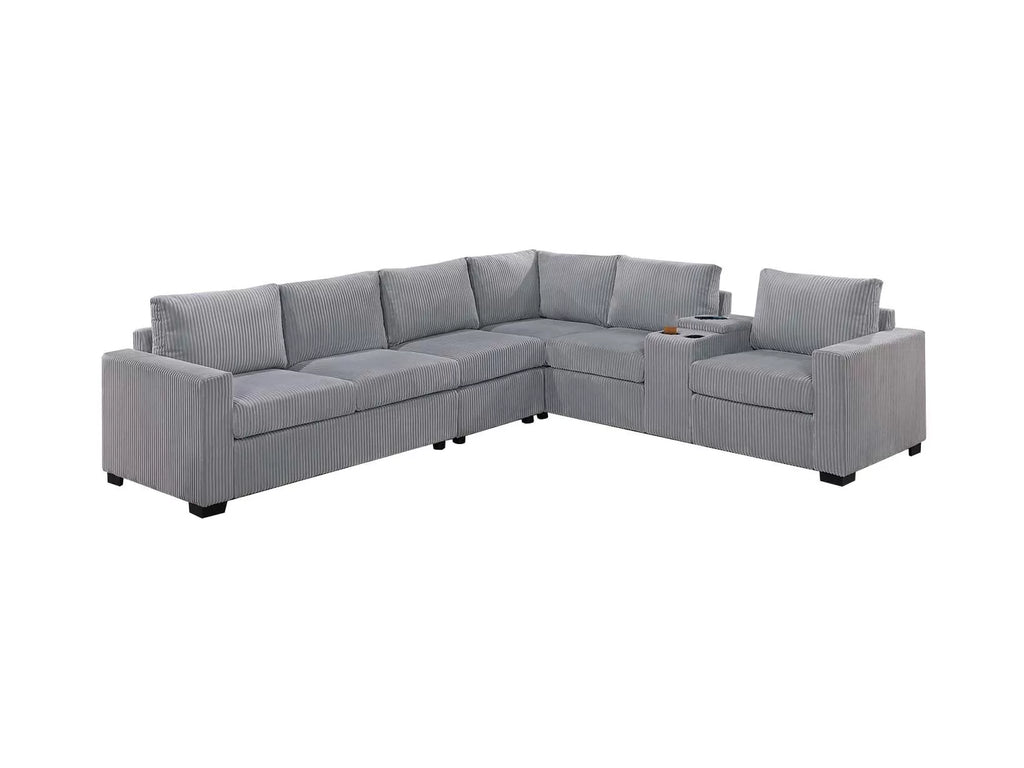 4-Piece Sectional Set – Light Gray (F8470)