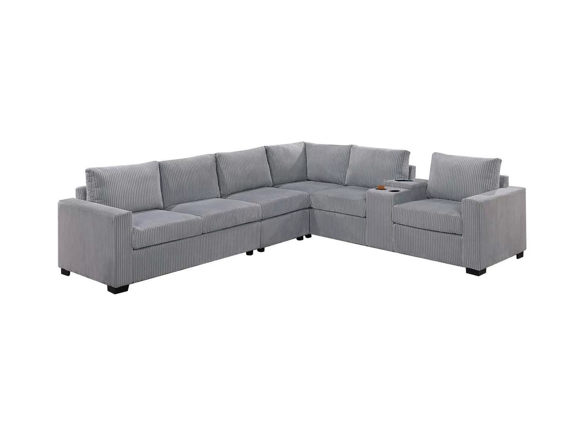 4-Piece Sectional Set – Light Gray (F8470)
