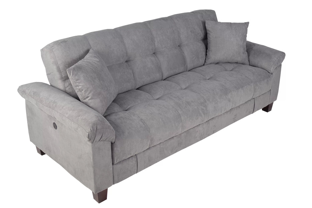 Adjustable Sofa – Hidden Storage + USB Ports – Gray (F8500)