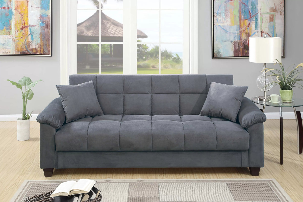 Adjustable Sofa – Hidden Storage + USB Ports – Gray (F8500)
