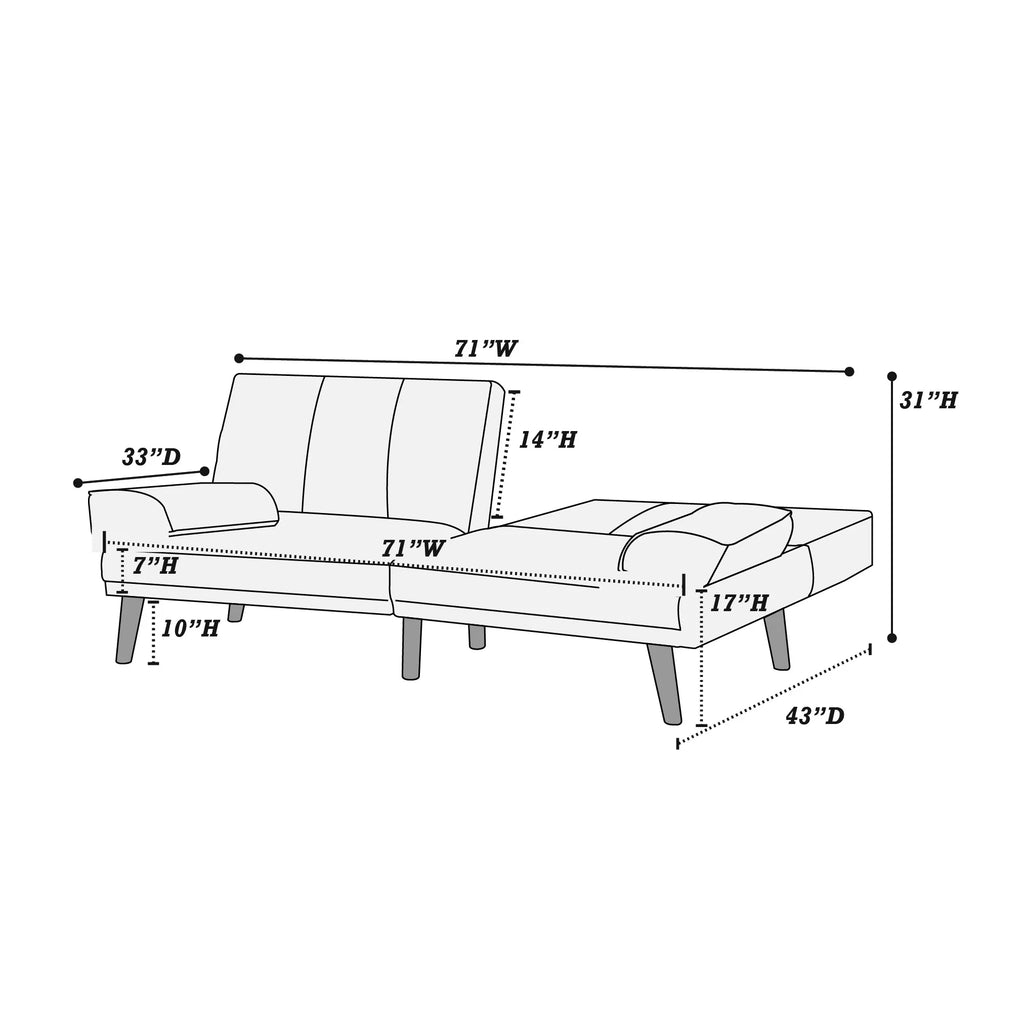 Adjustable Sofa – Black (F8513)