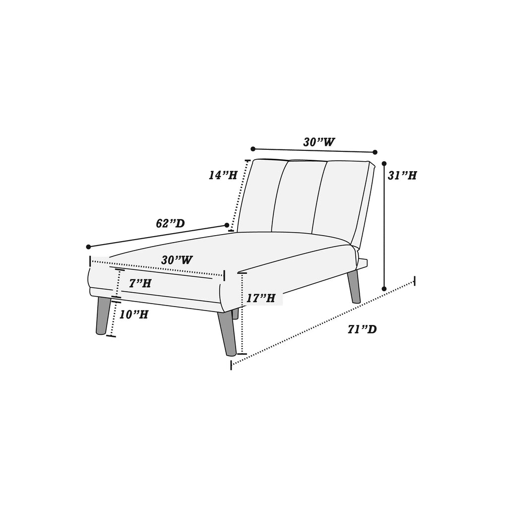 Adjustable Chaise – Black (F8514)