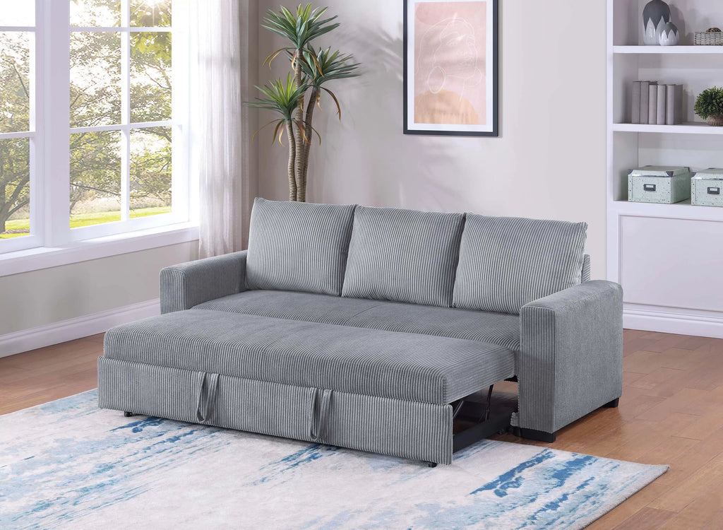 Convertible Sofa – Sleeper Sofa with Pull-Out Bed – Fog (F8525)