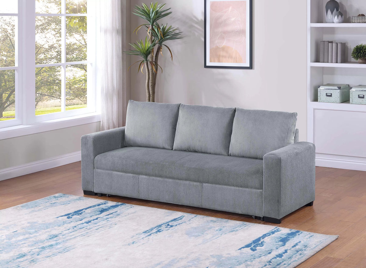 Convertible Sofa – Sleeper Sofa with Pull-Out Bed – Fog (F8525)