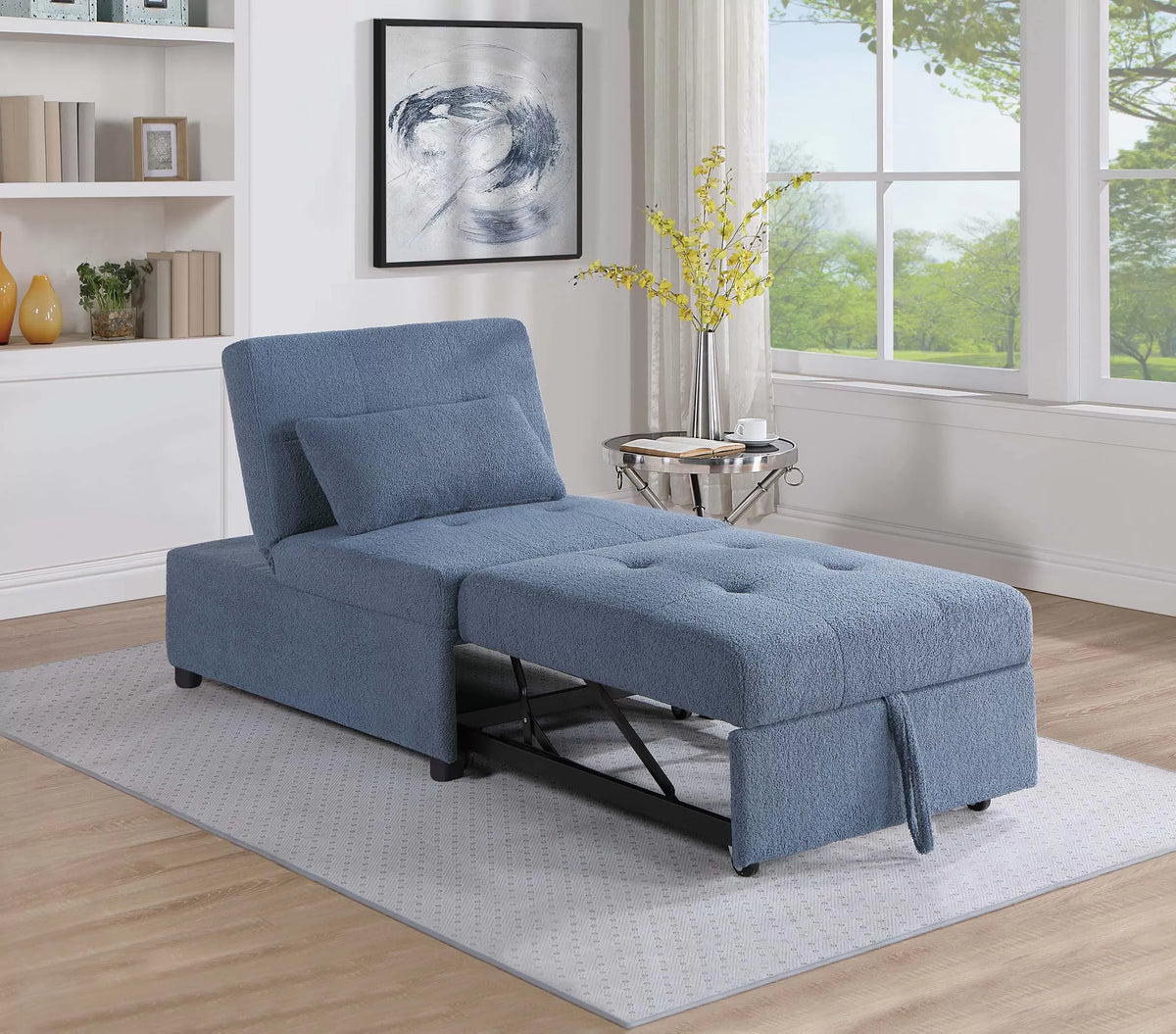 Convertible Sofa – Sleeper Sofa Chair – Blue (F8532)