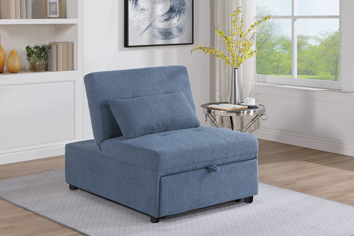 Convertible Sofa – Sleeper Sofa Chair – Blue (F8532)