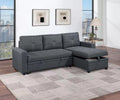 Convertible Sectional – Reversible Convertible Sectional W/Storage – Charcoal (F8535)