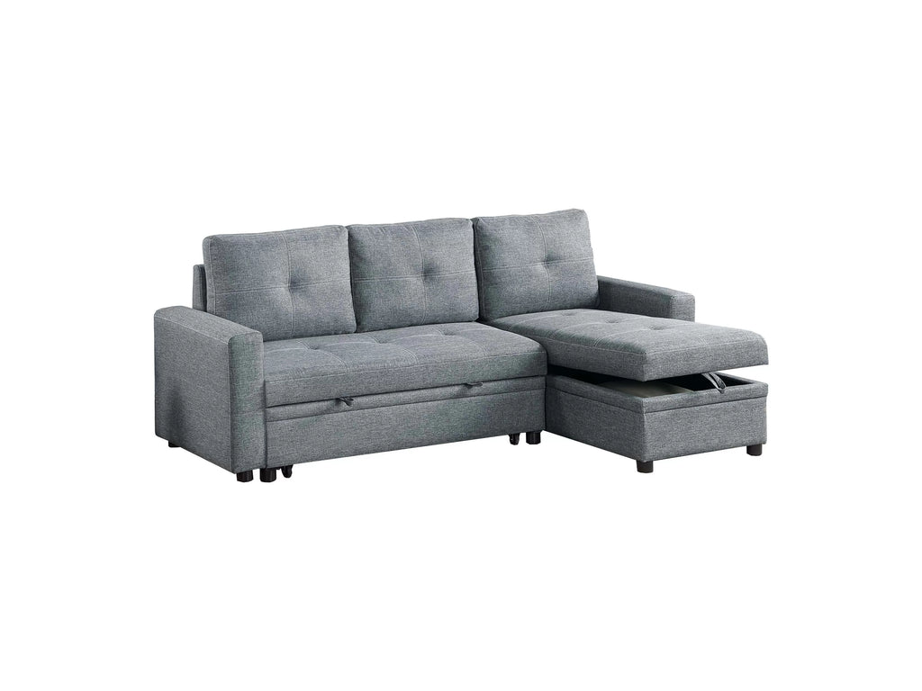 Convertible Sectional – Reversible Convertible Sectional W/Storage – Granite (F8536)