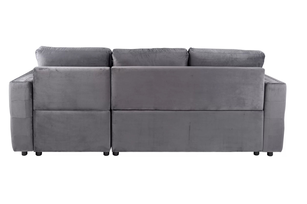 Convertible Sectional – Reversible Convertible Sectional W/Storage – Smoke (F8541)
