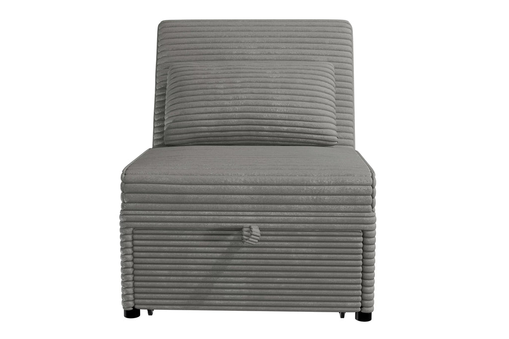 Convertible Sofa – Sleeper Sofa Chair W/ Pull-Out Bed – Smoke (F8545)