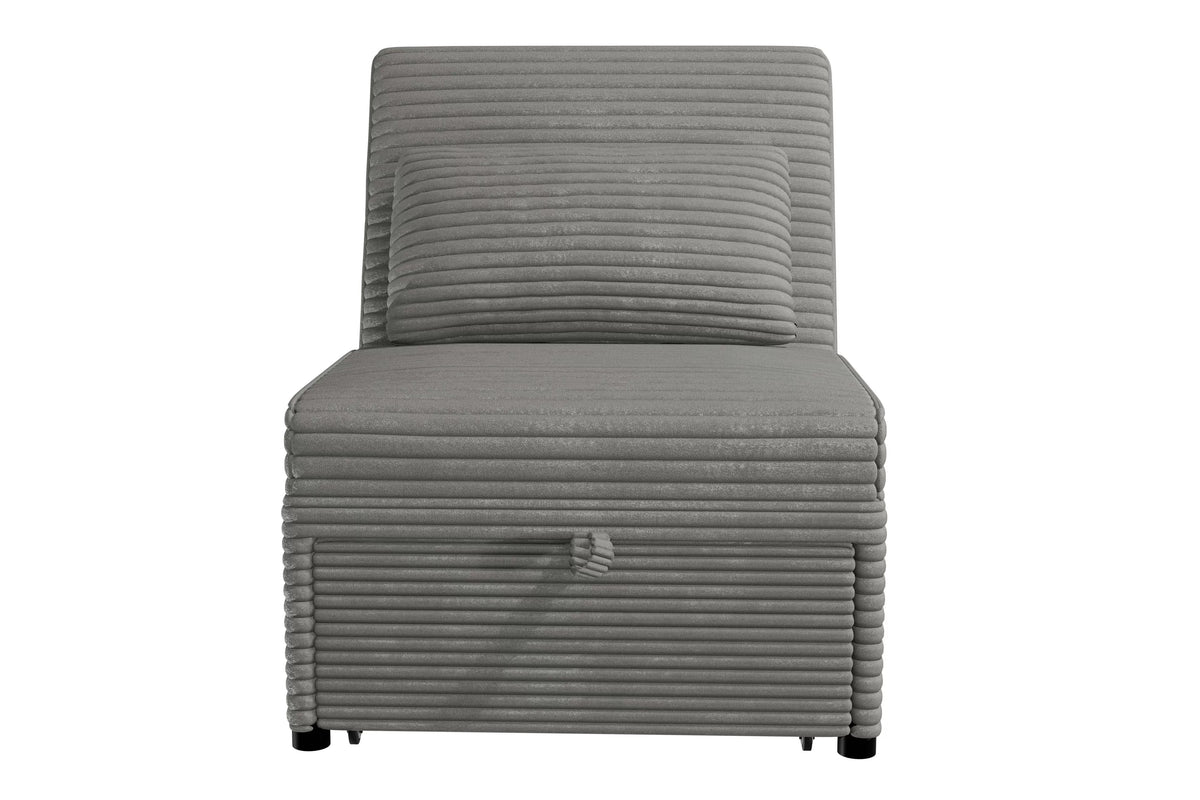 Convertible Sofa – Sleeper Sofa Chair W/ Pull-Out Bed – Smoke (F8545)