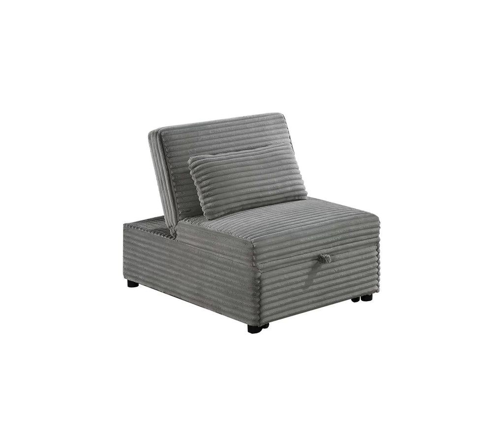 Convertible Sofa – Sleeper Sofa Chair W/ Pull-Out Bed – Smoke (F8545)