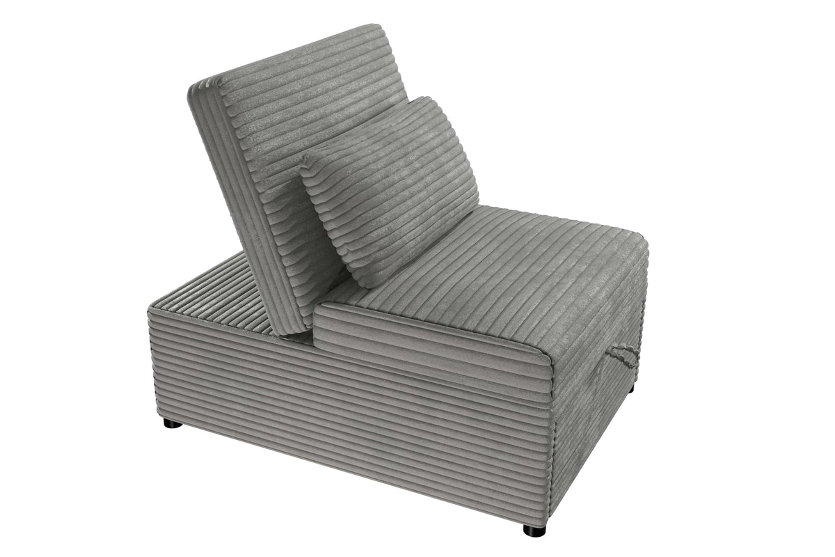 Convertible Sofa – Sleeper Sofa Chair W/ Pull-Out Bed – Smoke (F8545)
