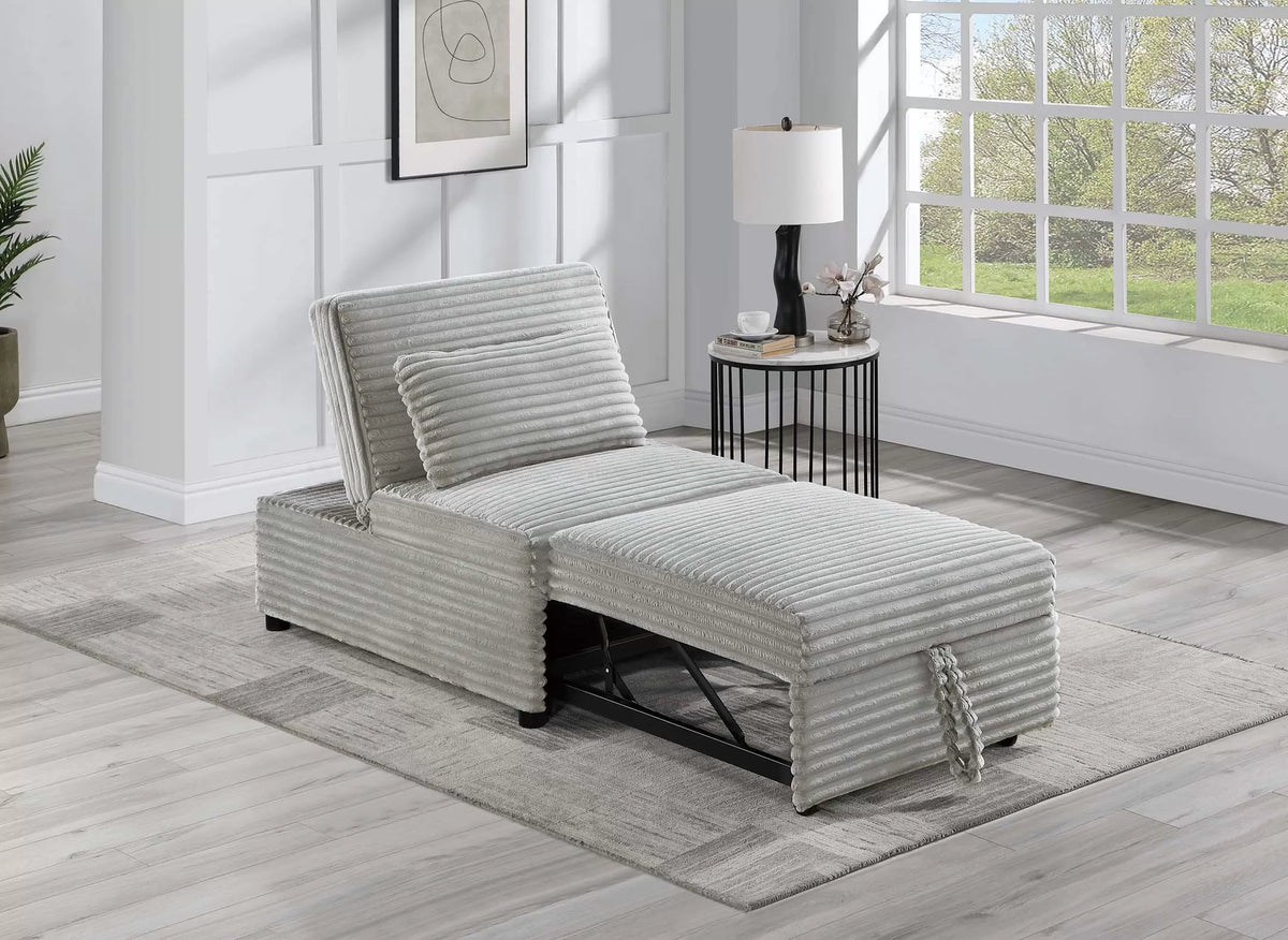 Convertible Sofa – Sleeper Sofa Chair W/ Pull-Out Bed – Ash (F8546)